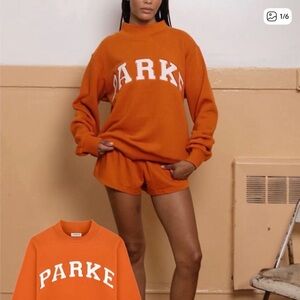 3. RARE! PARKE Back to School Heritage Mock-neck Amber L/XL